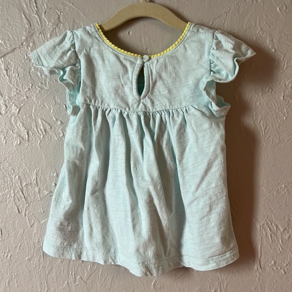 GAP 3T Blue and yellow embroidered top - Picture 2 of 3